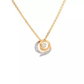 Колье из красного золота с бриллиантом 40-9322-11-02