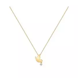 Колье из красного золота с фианитом 070242 55.0