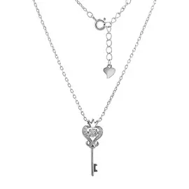 Колье из серебра с фианитами с родированием И5-484-23-01 42.0