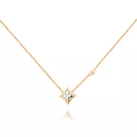 Колье из красного и белого золота с бриллиантом с родированием 40-9489-17-02