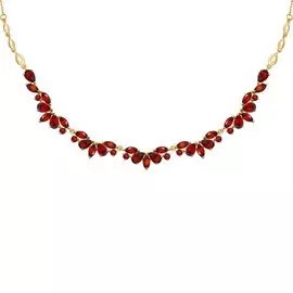 Колье из красного золота с гранатами 770099