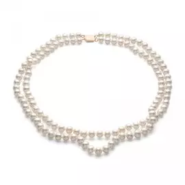 Колье из красного золота с жемчугом 03501.2A1D7.45