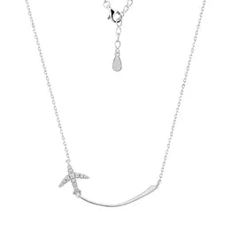 Колье из серебра с фианитами с родированием И5-1393-23-01