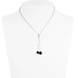 Колье из серебра с жемчугом с родированием И5-707-23-61