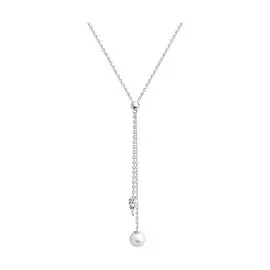 Колье из серебра с жемчугом синтом 94070574