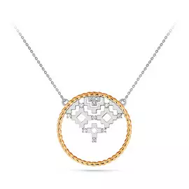 Колье из желтого и белого золота с бриллиантами 16-1951-1088 №4-18