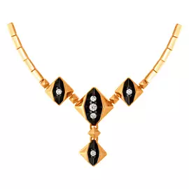 Колье из желтого золота с бриллиантами Зп-9396