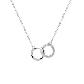 Колье из серебра с фианитами с родированием И5-731-23-01 42.0