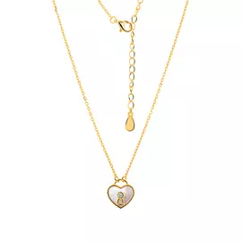 Колье литьевое Перламутр, Фианит, И5-1330-27-61