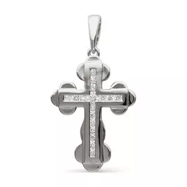 Подвеска из белого золота с бриллиантами 8-240