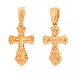 Крест нательный из красного золота 30-1919-11-00