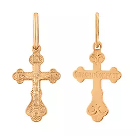 Крест нательный из красного золота 35-0704-11-00