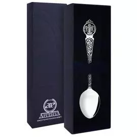 Ложка "Ангел-Хранитель" с черн из серебра 761ЛЖ00006