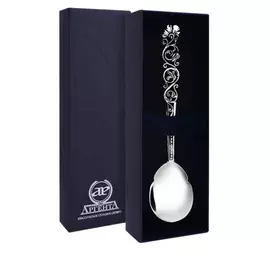 Ложка чайная "Подарочная" из серебра без футляра 609ЛЖ03006