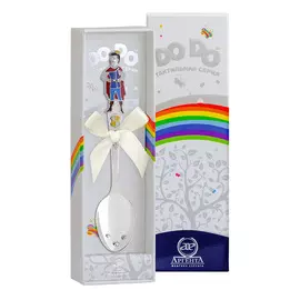 Ложка детская DODO "Сказочный принц" из серебра с эмалью +футляр 1105ЛЖ05808