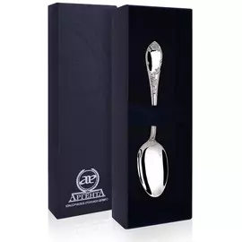 Ложка кофейная "Престиж" из серебра без футляра 205ЛЖ07001