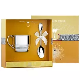 Набор детский КД (2 пр. кр рифл + лож) + футляр Ag 1168НБ05801