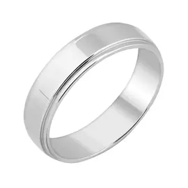 Обручальное кольцо из белого золота с алмазной огранкой 14-2020-12-00