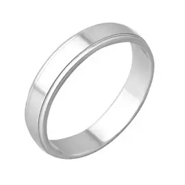 Обручальное кольцо из белого золота с алмазной огранкой 14-2024-12-00