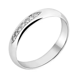 Обручальное кольцо из белого золота с бриллиантами 1324-200