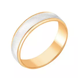 Обручальное кольцо из красного и белого золота с алмазной огранкой 14-2012-10-00