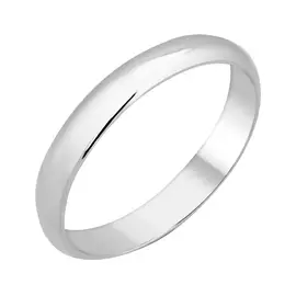 Обручальное кольцо из серебра с родированием 14-1003-23-00