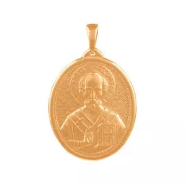Подвеска Николай Чудотворец из красного золота 35-0437-11-00