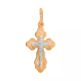 Подвеска из красного и белого золота 121140