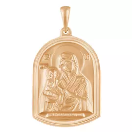 Подвеска Икона Божией Матери «Троеручица» из красного золота 35-0447-11-00
