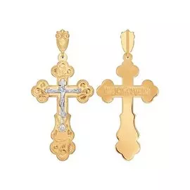 Подвеска из красного и белого золота 121007