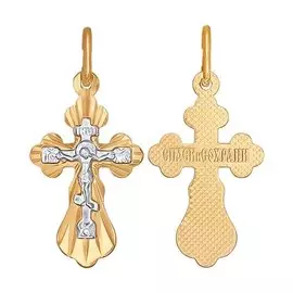 Подвеска из красного и белого золота 121206