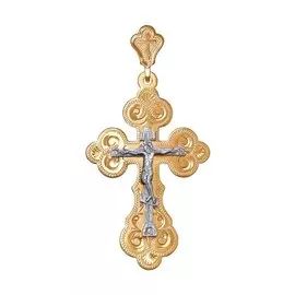 Подвес из красного и белого золота 121116