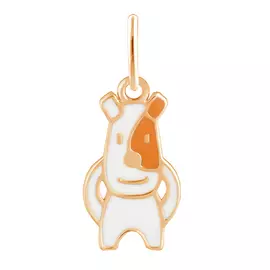 Подвеска из красного золота с эмалью 30-0777-11-81