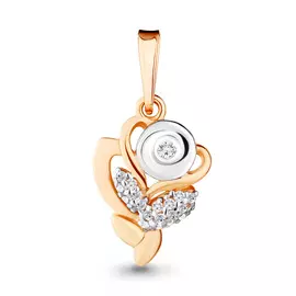 Подвеска из красного золота с фианитами 24080А.1