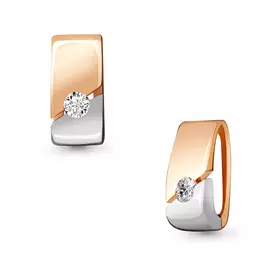 Подвеска из красного золота с фианитами 21732.1