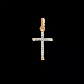 Подвеска из красного золота с фианитами 100078-1102