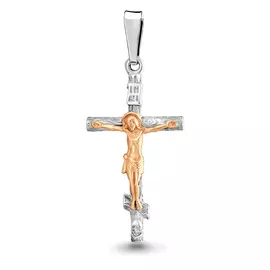 Подвеска из красного и белого золота 11945