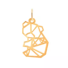 Подвеска «Медведь» из красного золота 37-0011-11-00