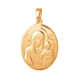 Подвеска Казанская Икона Божией Матери из красного золота 35-0292-11-00