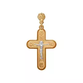 Подвеска из красного и белого золота 121302