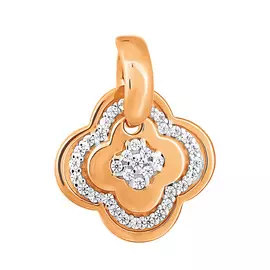 Подвеска из красного золота с фианитами 24074А.1