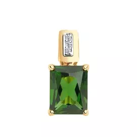 Подвеска из красного золота с ситалом турмалином и фианитами 731887