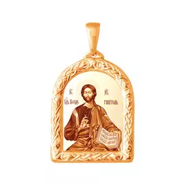 Подвеска Господь Вседержитель из красного золота 35-0442-11-66