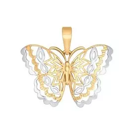 Подвеска из красного и белого золота 035050