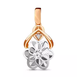 Подвеска из красного золота с фианитами swarovski 23525.1