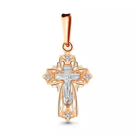 Подвеска из красного золота с фианитами 20485.1
