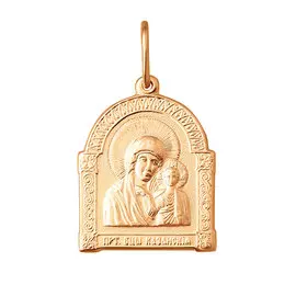 Подвеска Казанская Икона Божией Матери из красного золота 35-0484-11-00