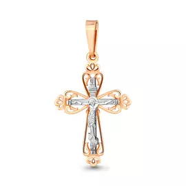 Подвеска из красного и белого золота 14634