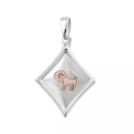 Подвеска "Овен" из серебра с родированием 35-0471-23-61