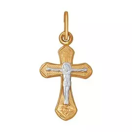 Подвеска из красного и белого золота 120046